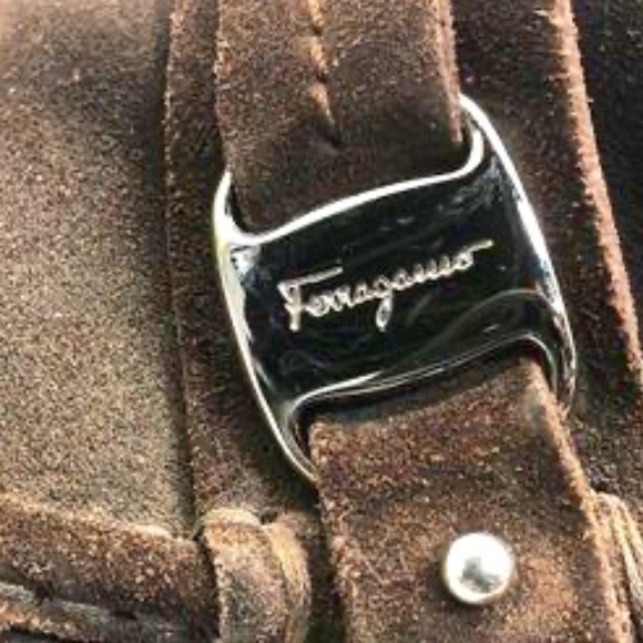 Salvatore Ferragamo Men\'s Brown Suede Slip On Penny Loafers Size 11 with COA main image 4